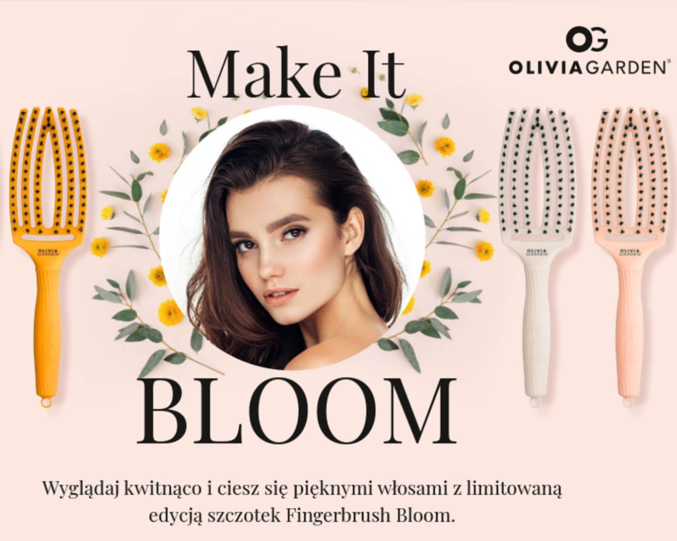 Odkryj limitowaną edycję szczotek Fingerbrush Bloom od Olivia Garden, które pomogą Ci wyglądać kwitnąco i cieszyć się pięknymi włosami.