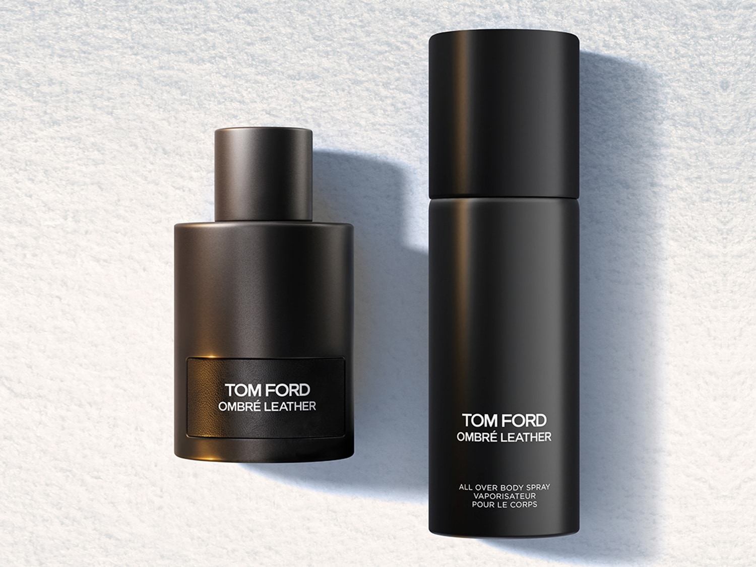 Ecco il profumo Tom Ford Ombré Leather, disponibile in un flacone e spray nero opaco.