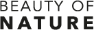 Scritta in grassetto nero su sfondo bianco con la scritta "BEAUTY OF NATURE".