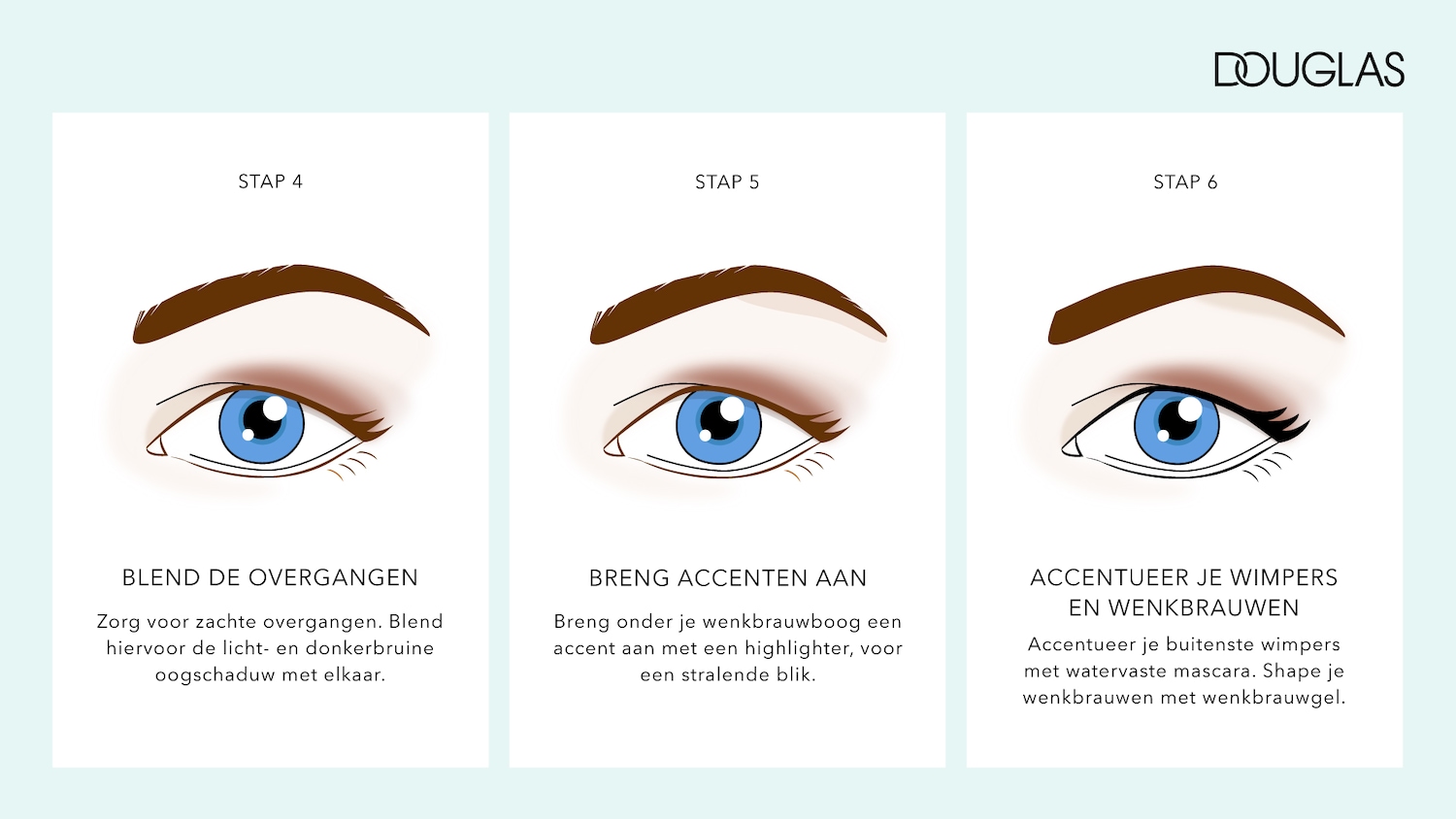 Step 4: Blend light and dark brown eyeshadow for soft transitions.