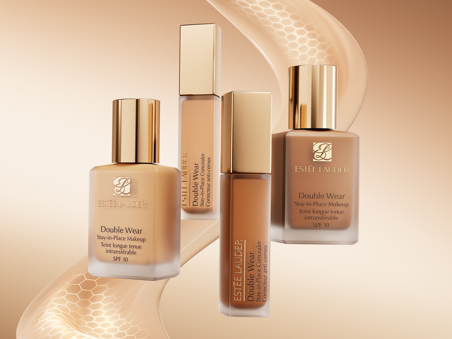 Découvrez le fond de teint et correcteur Estée Lauder Double Wear, offrant une tenue longue durée et un fini impeccable avec protection SPF 10.