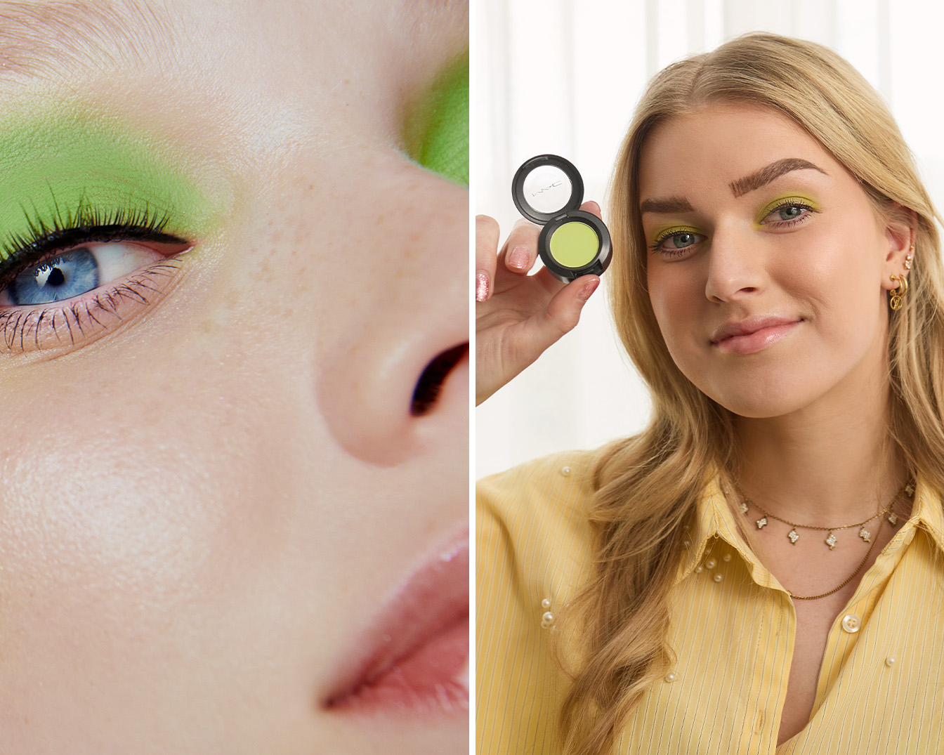 Découvrez le fard à paupières vert vif de MAC, parfait pour un look audacieux et tendance.