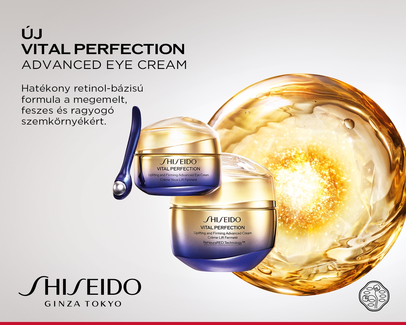 Bemutatjuk az ÚJ Vital Perfection Advanced szemkörnyékápoló krémet a Shiseidotól, hatékony retinol-bázisú formulával a megemelt, feszes és ragyogó szemkörnyékért.