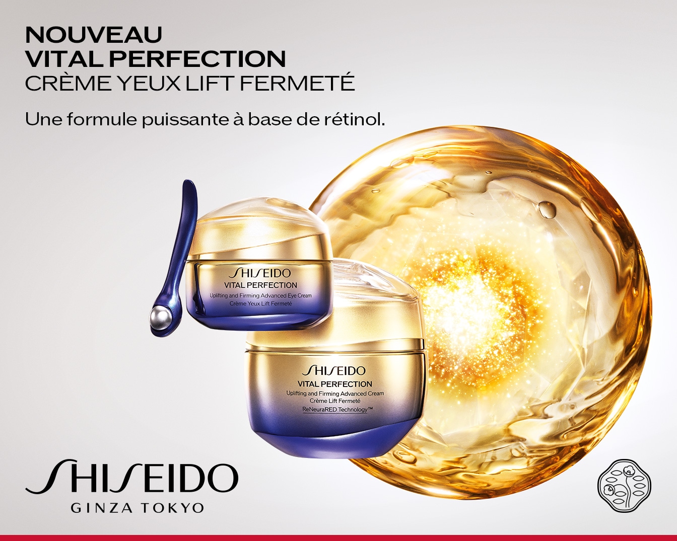 Découvrez Nouveau Vital Perfection Crème Yeux Lift Fermeté de Shiseido, une formule puissante à base de rétinol pour un regard visiblement lifté et raffermi.