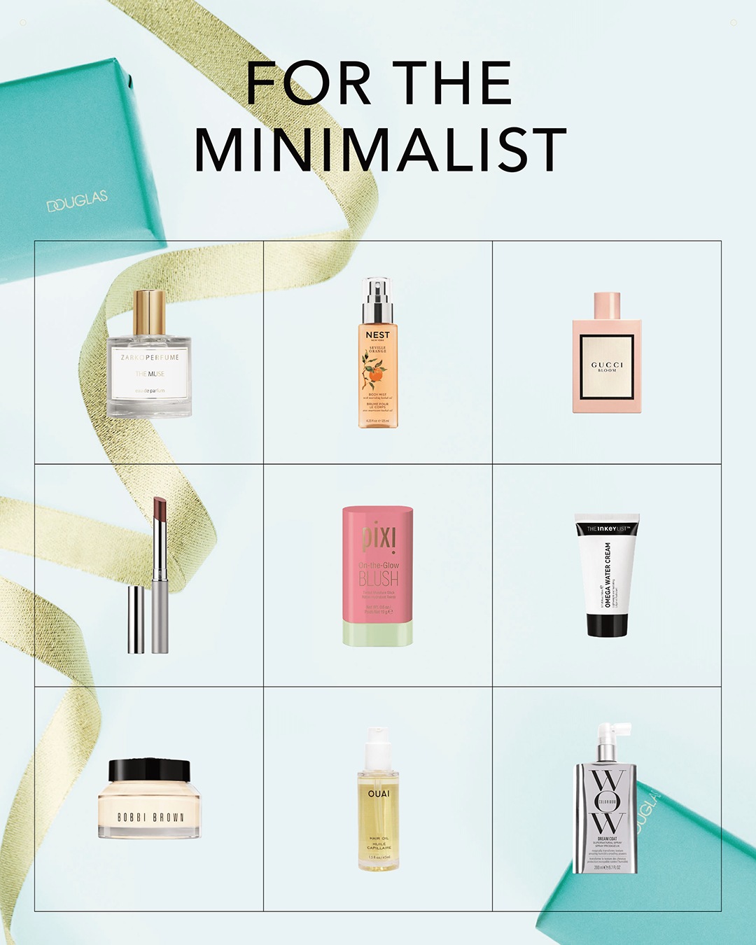Discover a curated collection of minimalist beauty essentials, featuring perfumes, blushes, creams and hair oils.