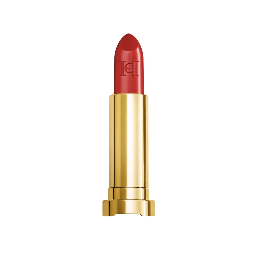 Dieser Lippenstift hat eine rote Farbe und eine goldene Verpackung, die ein elegantes und luxuriöses Aussehen verleiht.