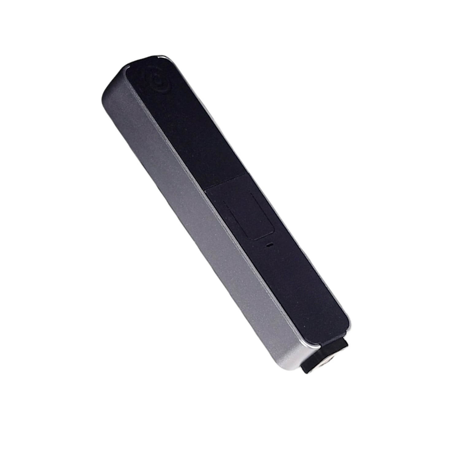 Ecco un dispositivo elettronico rettangolare grigio e nero, ideale per la tecnologia moderna.