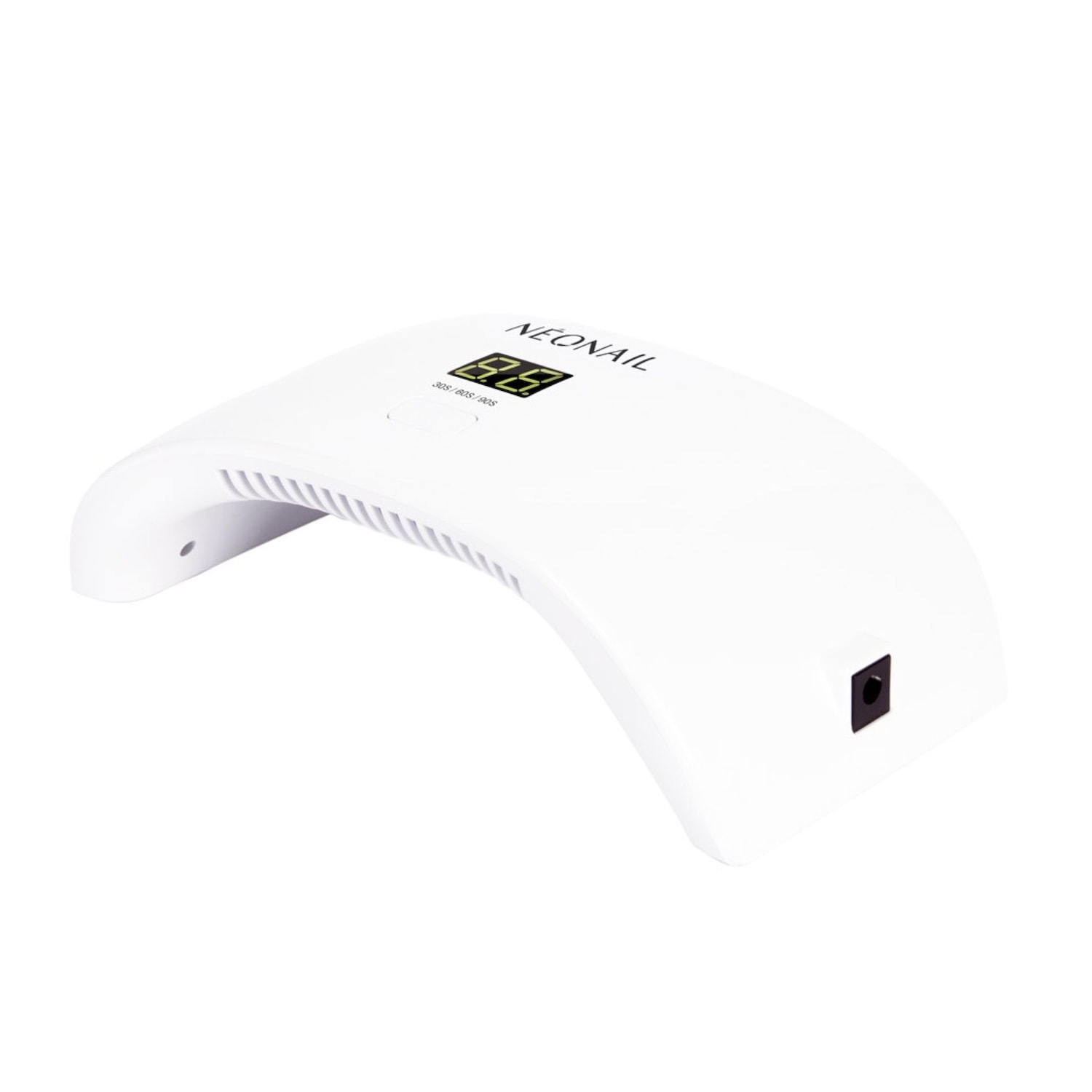 Witte Neonail nagellamp met digitaal display voor het uitharden van gellak, essentieel voor een langdurige manicure.