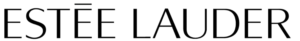 Présentation du logo Estée Lauder en noir, symbole d'élégance et de luxe dans l'univers des cosmétiques.