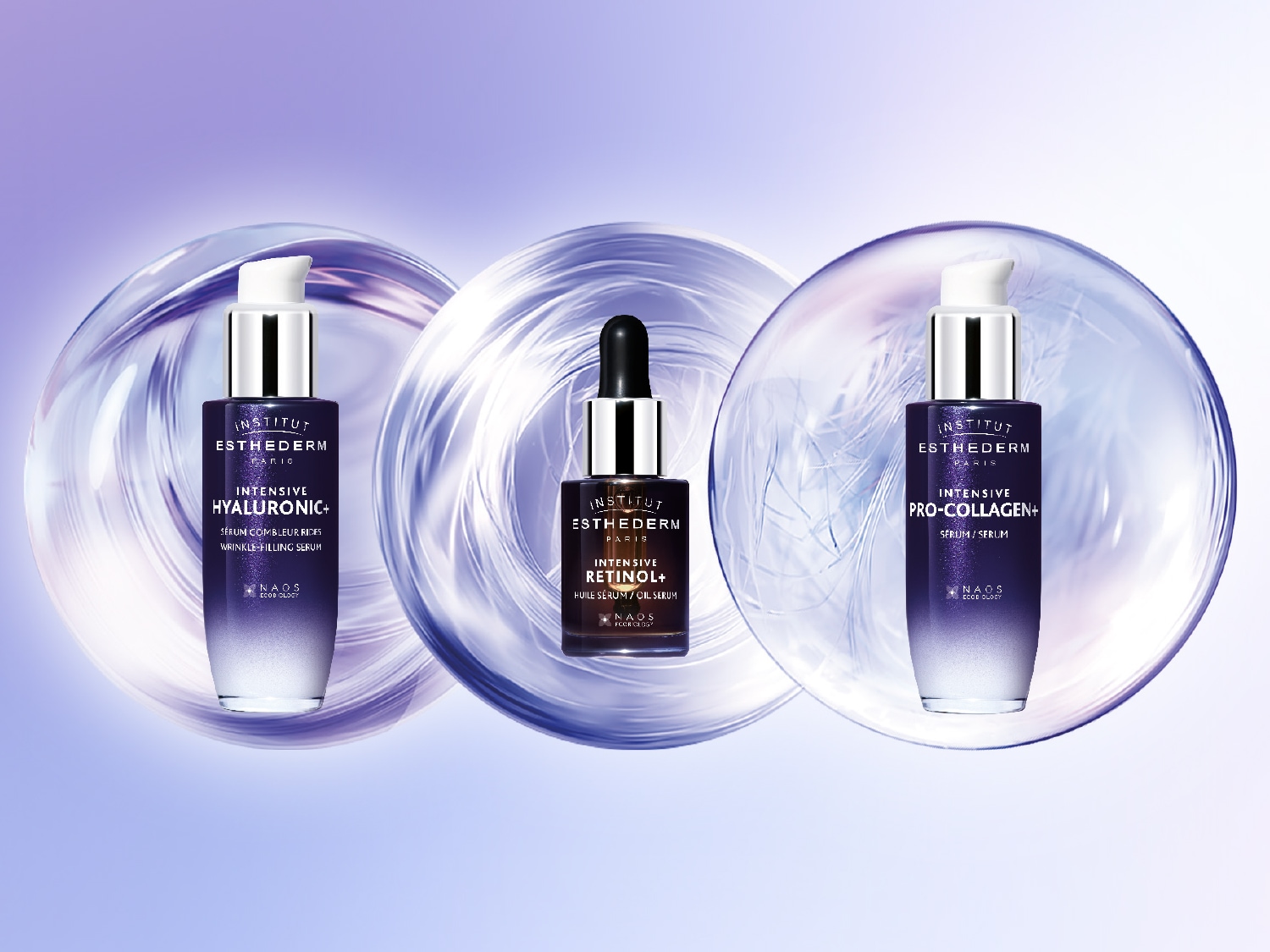 Découvrez le sérum Intensive Hyaluronic+ d'Institut Esthederm, un soin combleur de rides pour une peau visiblement plus jeune et hydratée.