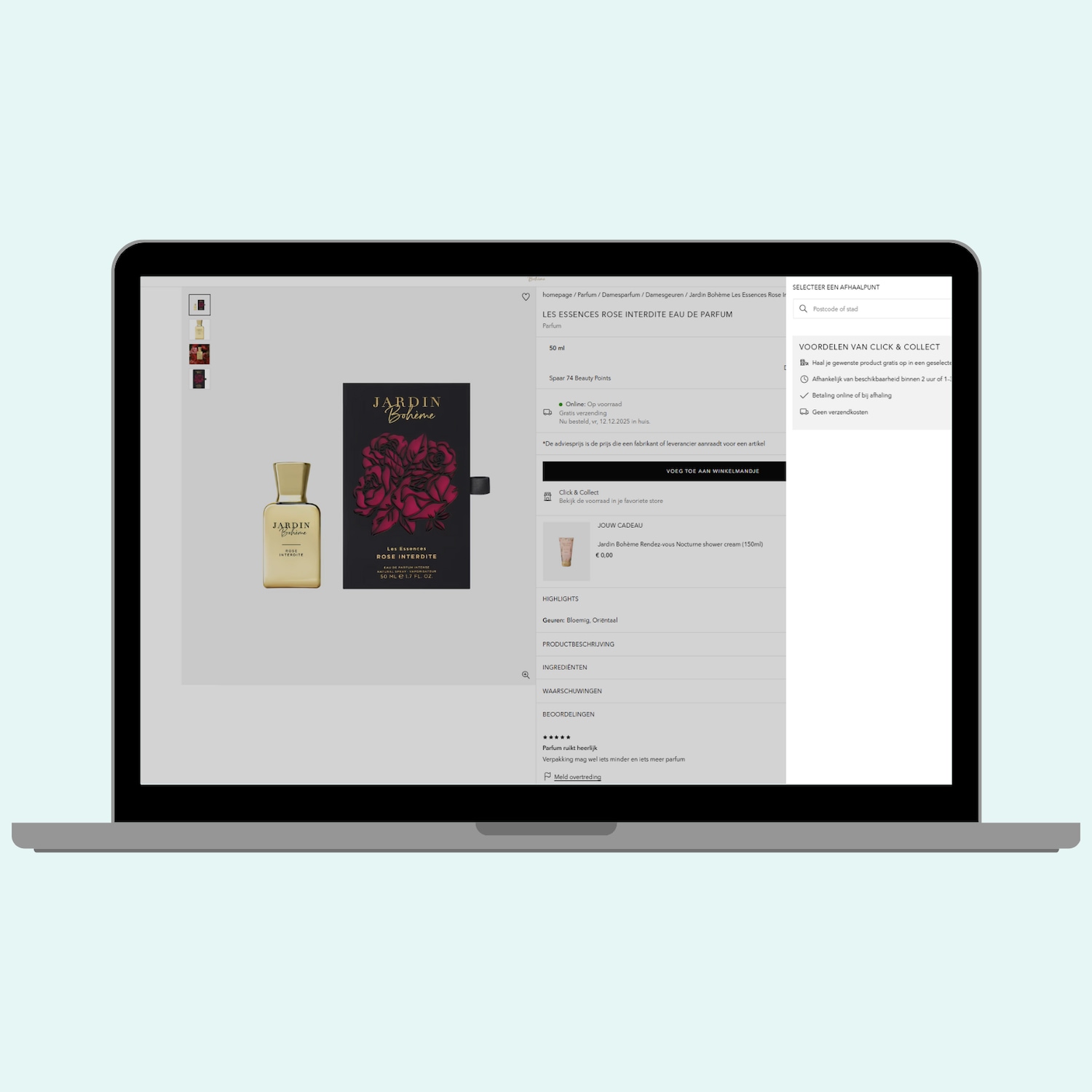 Bekijk de Jardin Bohème Les Essences Rose Interdite Eau de Parfum, een parfum van 50 ml met bloemige en oriëntaalse geuren, nu online op voorraad met gratis verzending.