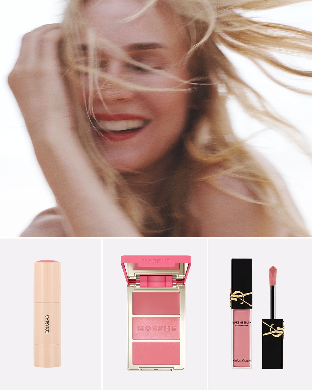 Odkryj róż do policzków od Douglas, Morphe i Yves Saint Laurent, aby uzyskać promienny i świeży wygląd. Kup teraz i podkreśl swoje naturalne piękno!