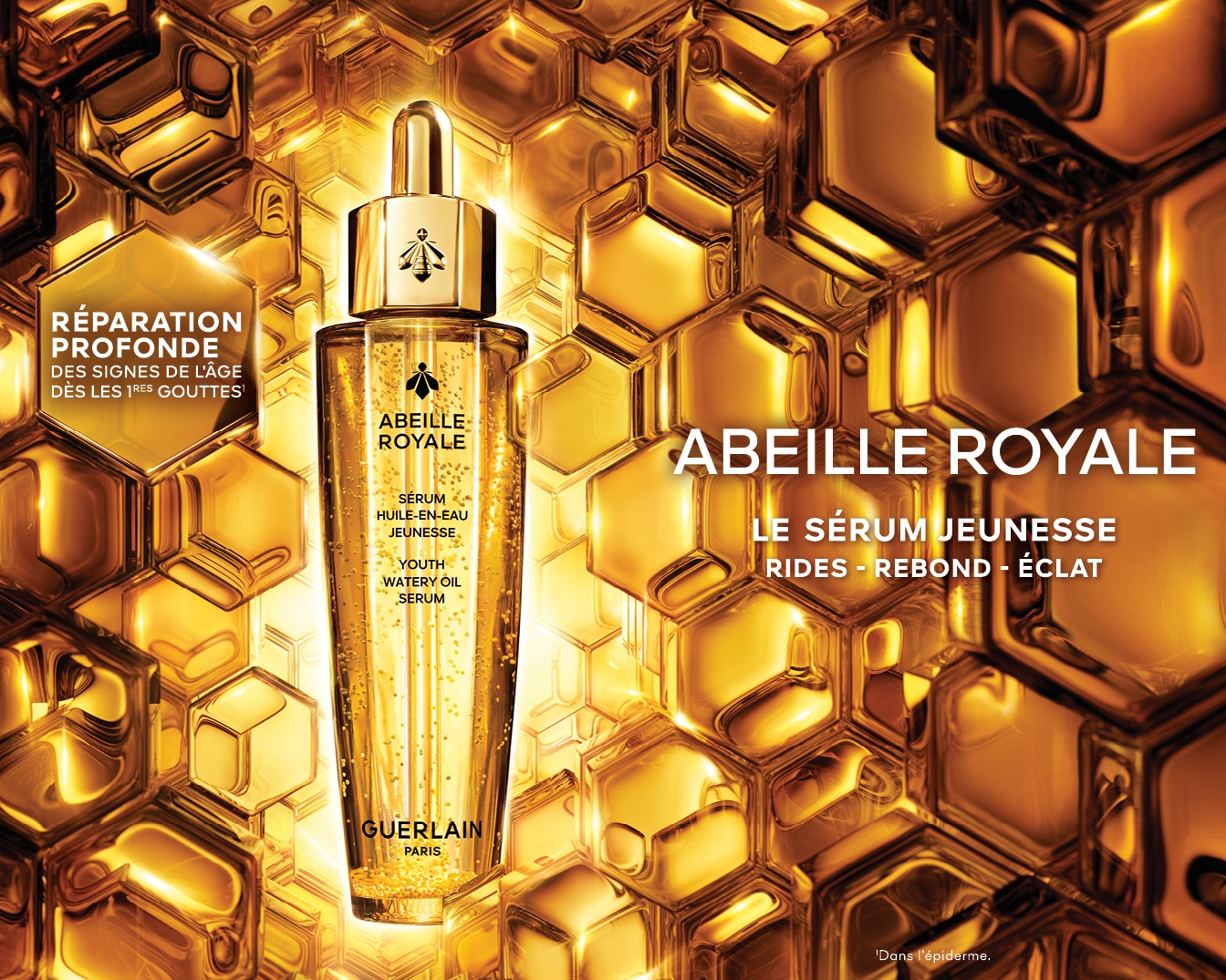 Découvrez le sérum jeunesse Abeille Royale de Guerlain, une huile-en-eau qui répare en profondeur les signes de l'âge, pour une peau visiblement plus jeune, rebondie et éclatante.