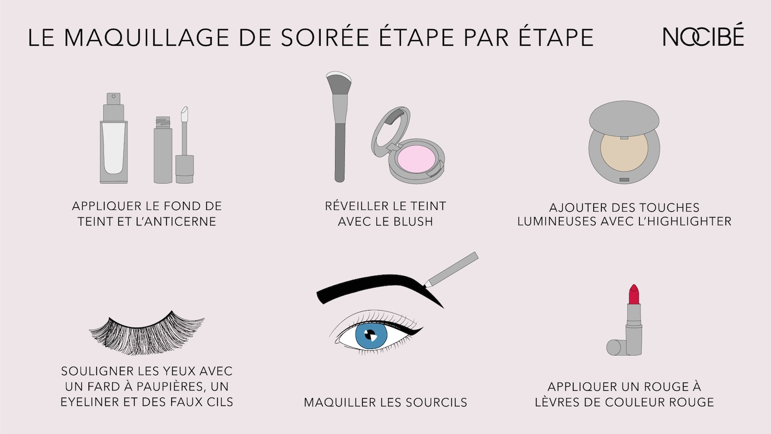 Appliquez le fond de teint et l'anti-cerne pour une base impeccable.