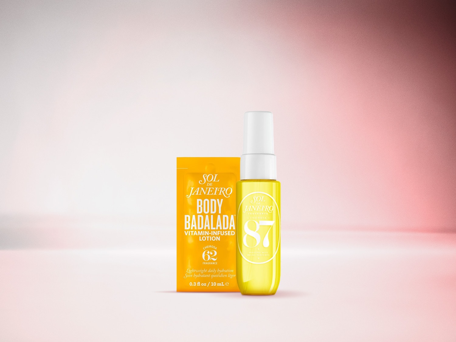 Sol de Janeiro Body Badalada Vitamin-Infused Lotion und 87er Creme mit leichter, feuchtigkeitsspendender Formel.
