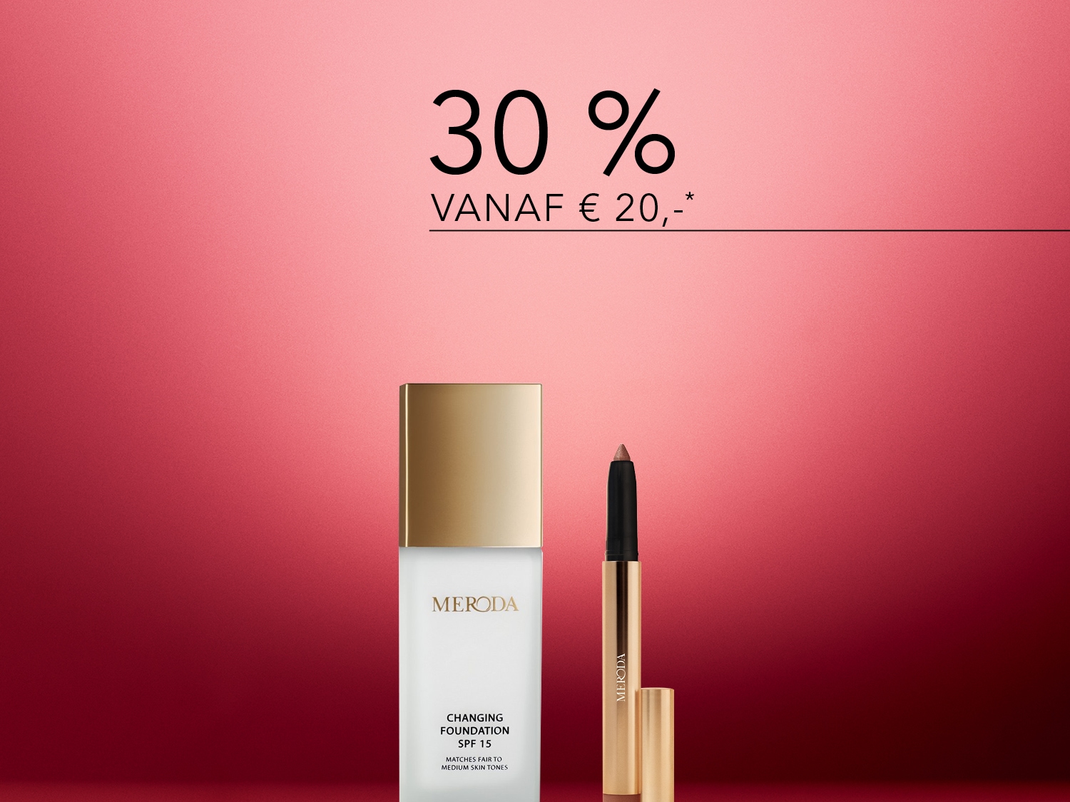 Ontdek de Meroda Changing Foundation SPF 15, geschikt voor lichte tot medium huidtinten, nu met 30% korting vanaf € 20.