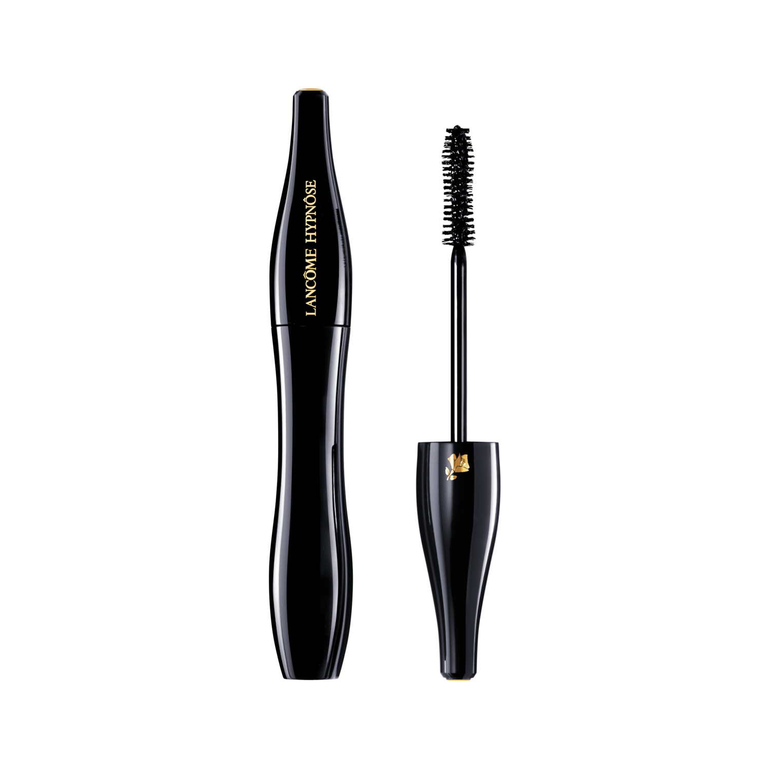 Die schwarze Lancôme Hypnôse Mascara mit goldener Schrift und Applikator sorgt für einen ausdrucksstarken Augenaufschlag.