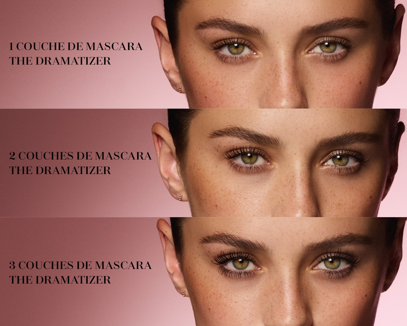 Découvrez l'effet d'une couche de mascara The Dramatizer, pour un regard naturellement rehaussé.