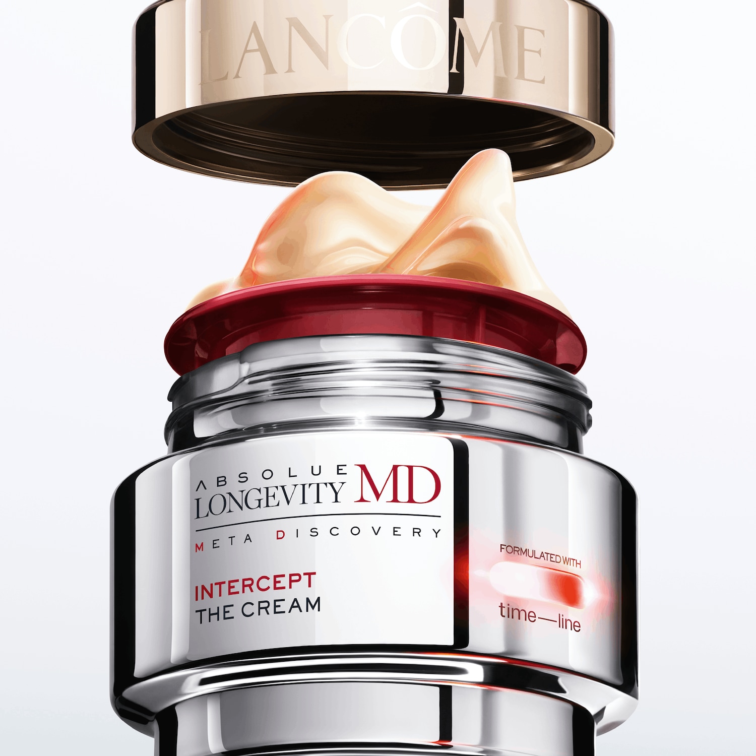 Découvrez la Crème Intercept Absolue Longevity MD de Lancôme, un soin formulé avec time-line pour une peau visiblement plus jeune.