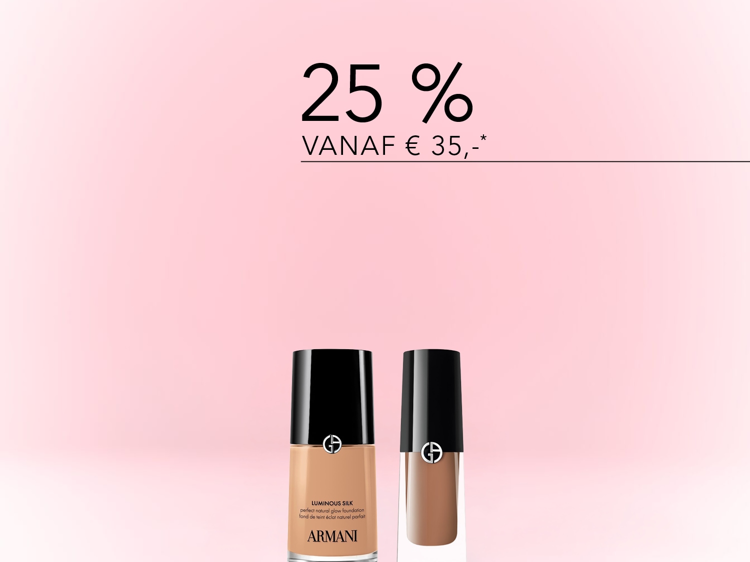 Ontdek de Luminous Silk foundation van Armani, nu met 25% korting vanaf €35. De foundation zorgt voor een perfecte, natuurlijke glow.