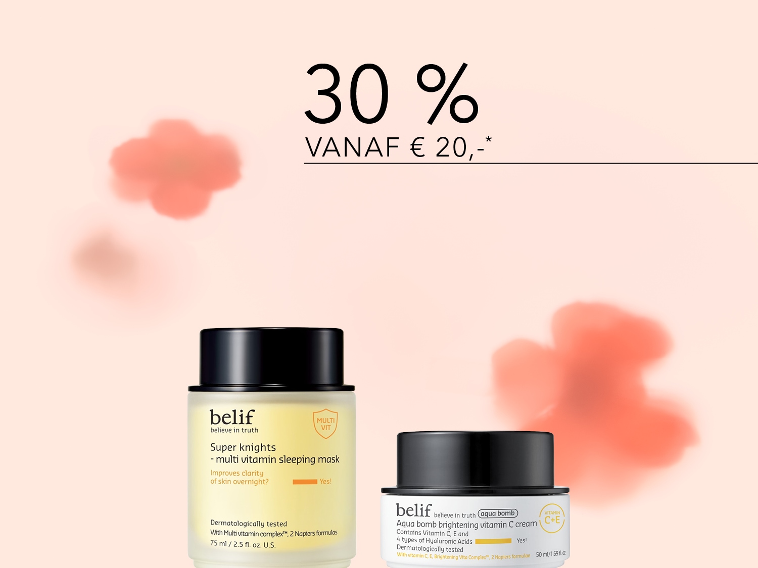 Belif Super knights - multi vitamin sleeping mask, verbetert de helderheid van de huid 's nachts, dermatologisch getest, nu met 30% korting vanaf € 20.