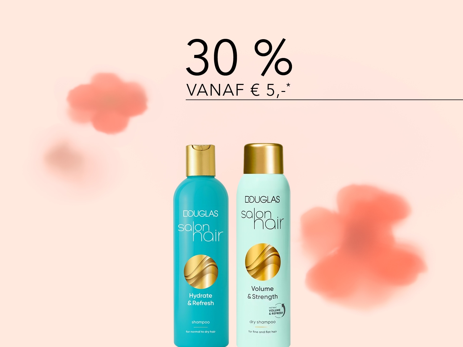 Douglas Salon Hair shampoo en droogshampoo voor normaal tot droog haar en fijn en plat haar, met 30% korting vanaf € 5.
