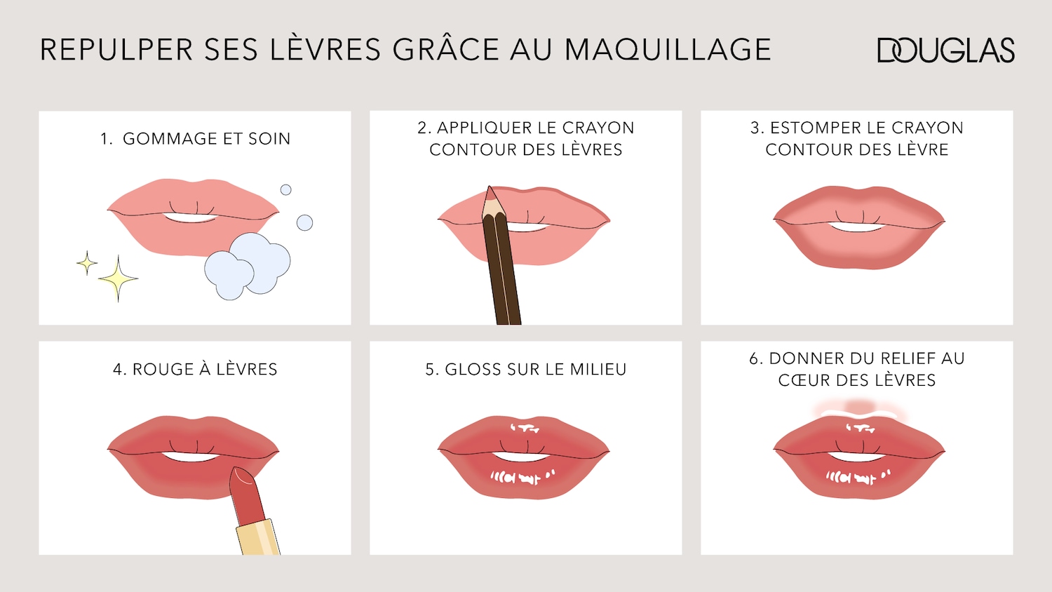 Préparez vos lèvres avec un gommage et un soin pour une base lisse et hydratée, essentielle pour un maquillage repulpant.