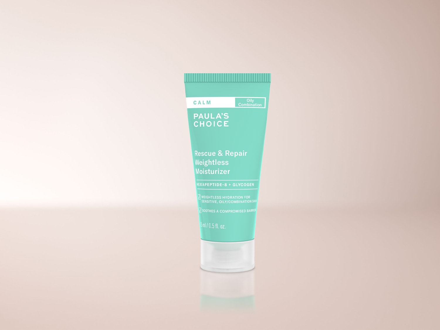 Die Paula's Choice Calm Rescue & Repair Weightless Moisturizer in einer 15ml Tube ist ideal für empfindliche, fettige oder Mischhaut und beruhigt eine geschwächte Hautbarriere.