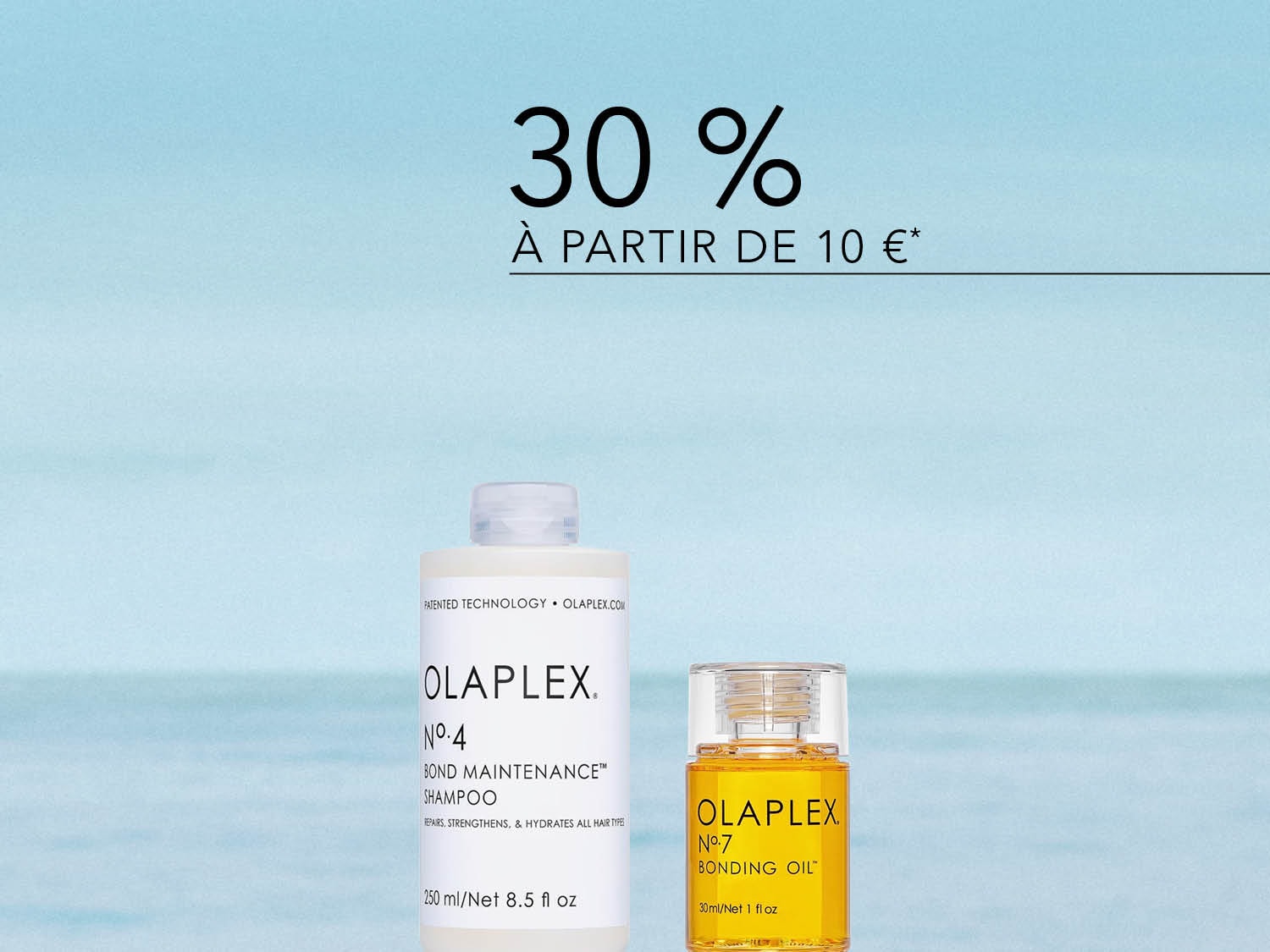 Découvrez le shampoing Olaplex N°4 Bond Maintenance de 250 ml et l'huile de liaison N°7 de 30 ml, avec 30% de réduction à partir de 10€.