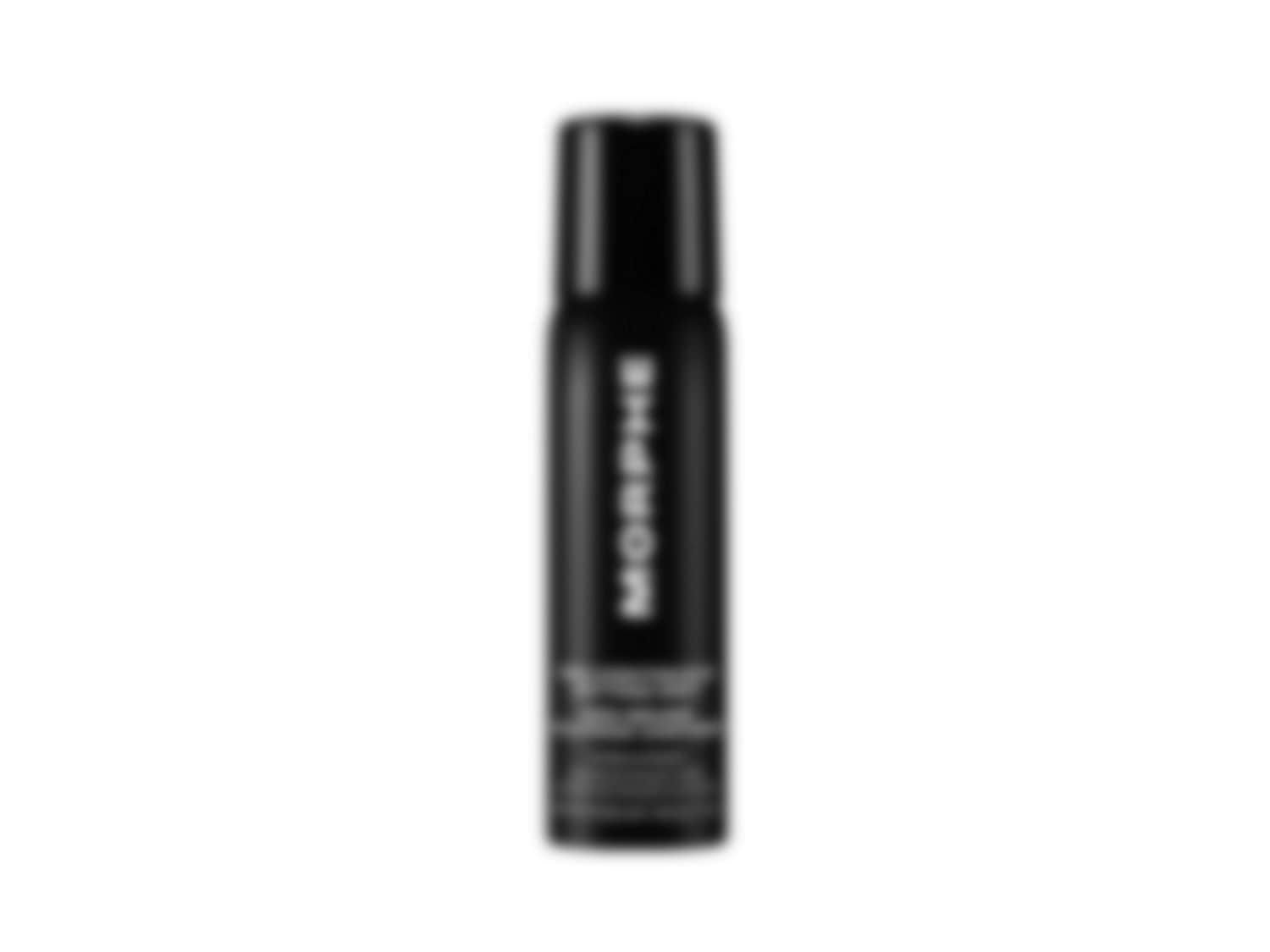 Le spray fixateur Morphe Continuous Setting Mist est présenté dans un flacon noir mat avec le logo Morphe en blanc, idéal pour fixer votre maquillage.