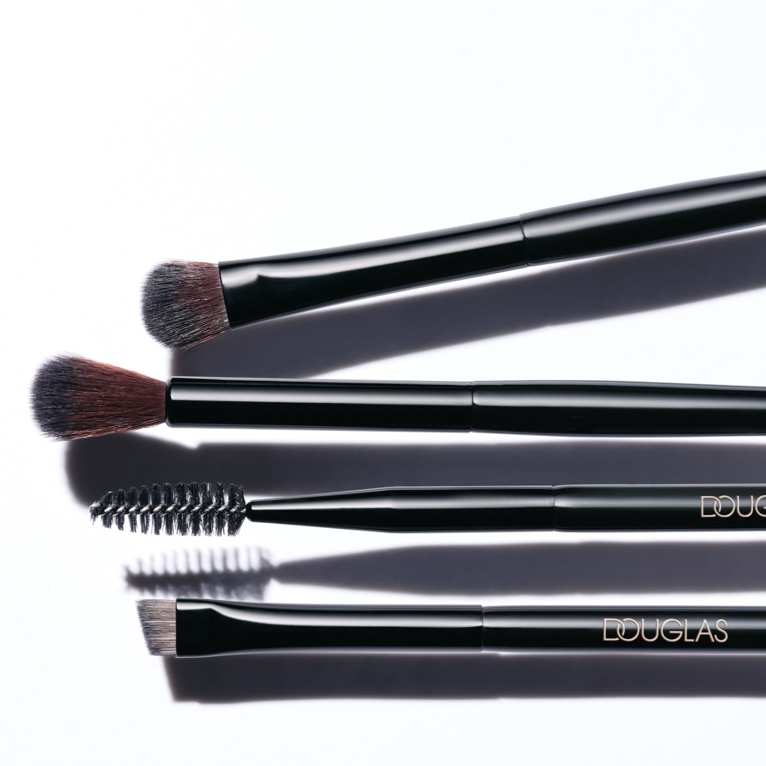 10 Stück Doppelkopf Augenbrauen- & Wimpernpinsel – Abgewinkelt, 18 Cm, Für Gel & Eyeliner