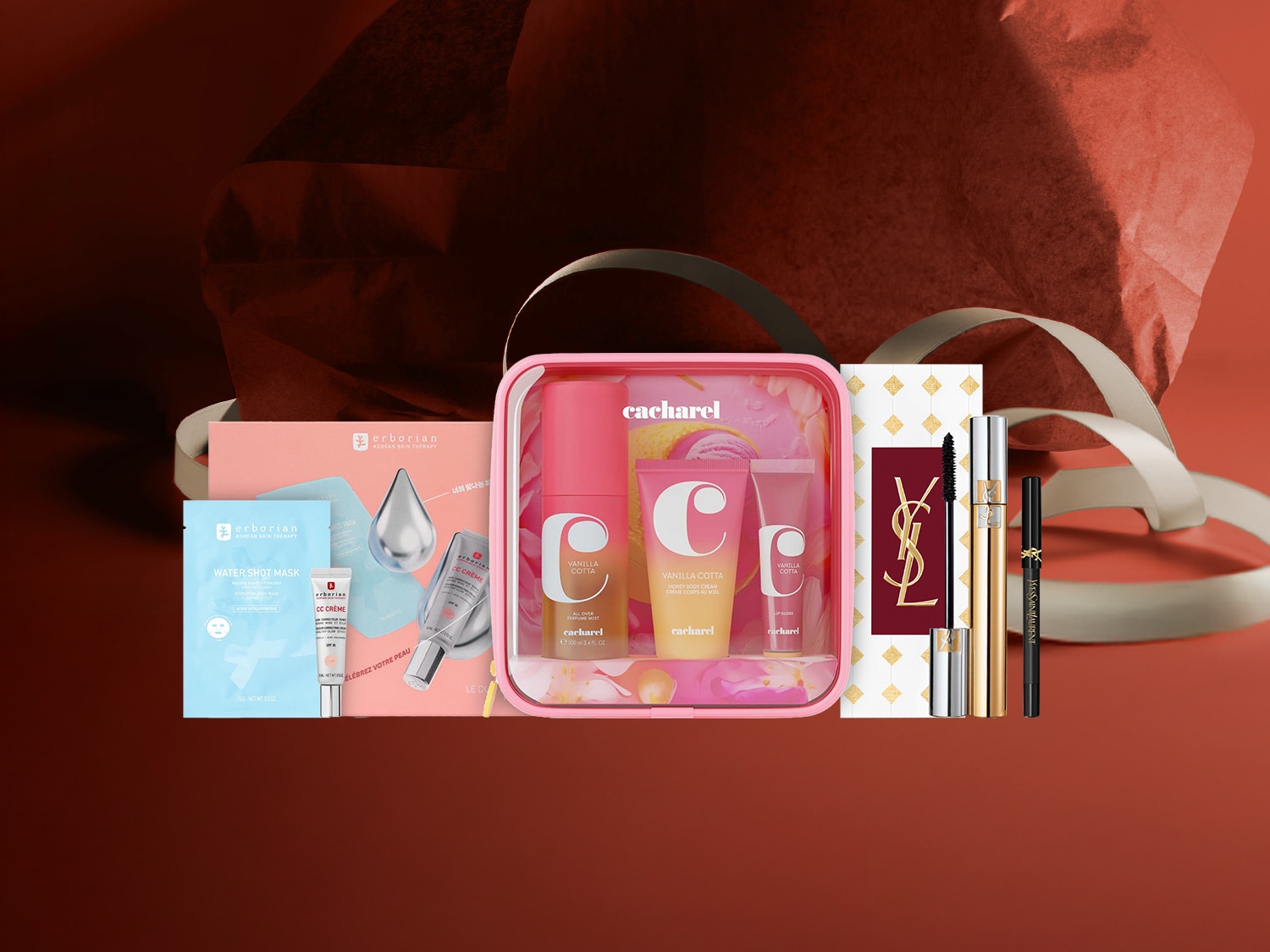 Découvrez le coffret Erborian Korean Skin Therapy, comprenant un masque Water Shot et une CC Crème, pour une peau éclatante et hydratée.