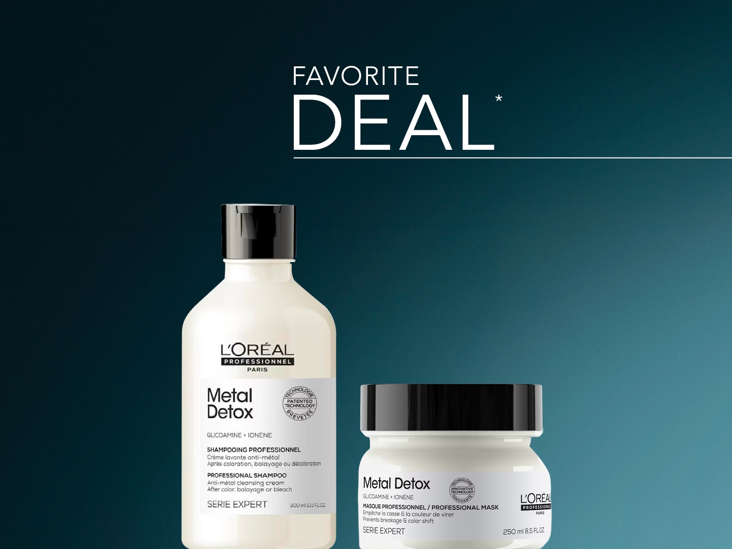 Ontdek de L'Oréal Professionnel Metal Detox shampoo en masker, een professionele anti-metaal reinigingscrème en masker die haarbreuk en kleurvervaging na kleuring, balayage of bleken voorkomt.