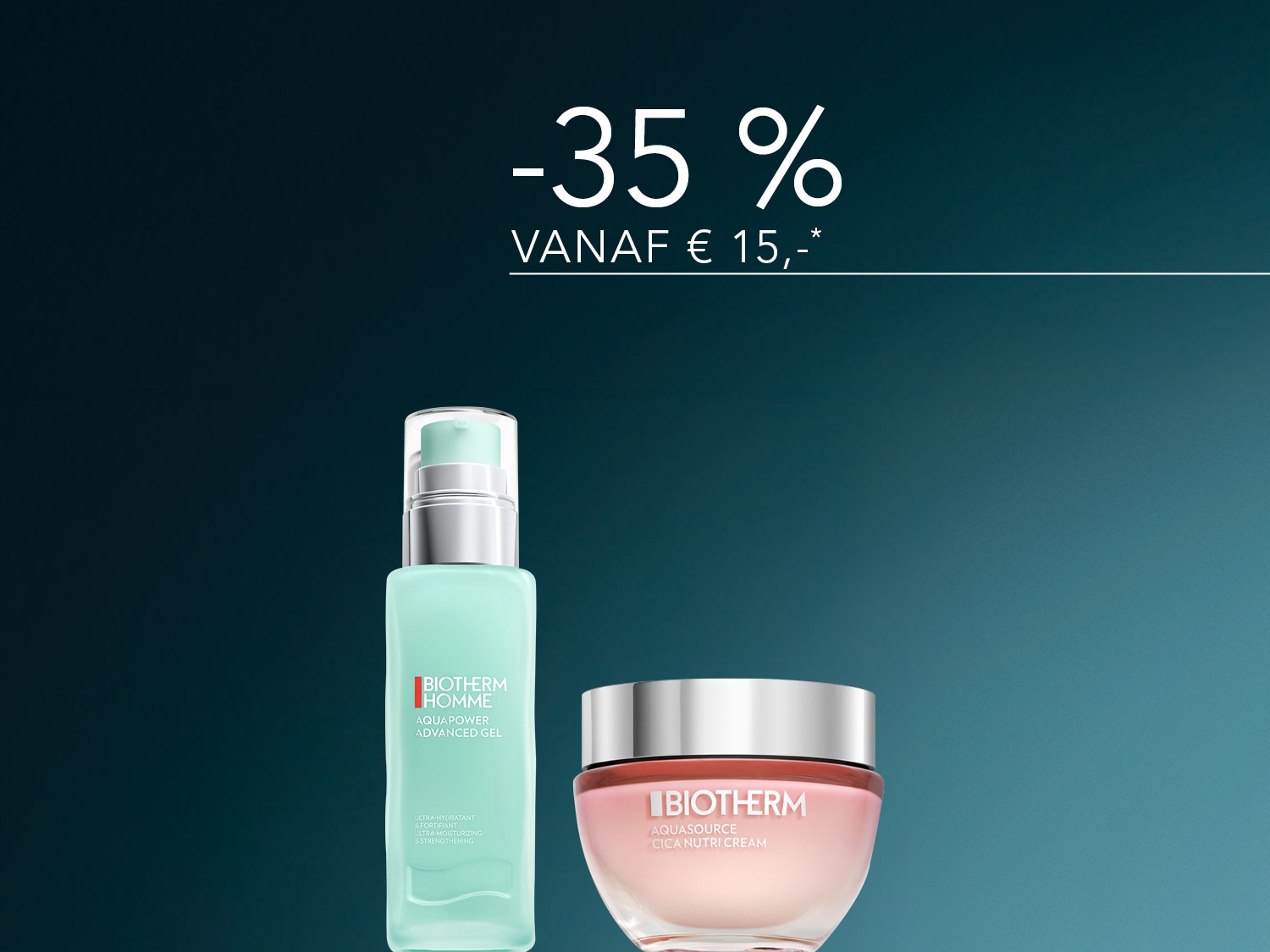 Ontdek de Biotherm Homme Aquapower Advanced Gel en de Biotherm Aquasource Cica Nutri Cream, nu met 35% korting vanaf €15,-.