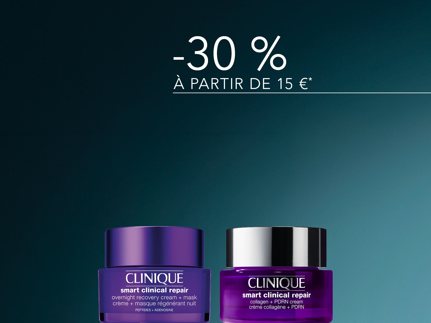 Découvrez la crème de nuit et le masque réparateur Clinique Smart Clinical Repair, enrichis en peptides et adénosine, pour une peau revitalisée au réveil.