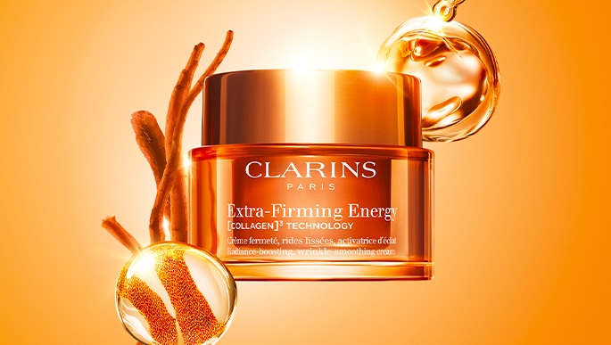 Goldener Hintergrund mit einer mittig platzierten Gesichtscreme.